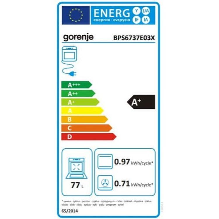 Vgradna pirolitična pečica Gorenje BPS6737E03X-9