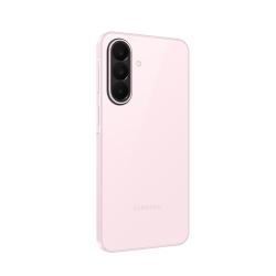 Samsung Galaxy A27 5G, roza, zadnji kotni pogled, trojna kamera, tanek profil, mat videz.