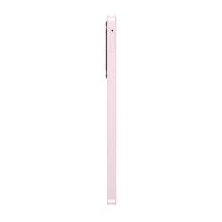 Samsung Galaxy A27 5G, roza, levi stranski pogled, tanek raven okvir, stranski pladenj za SIM, minimalističen dizajn.