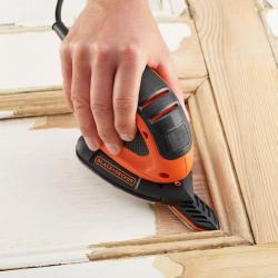 Vibracijski brusilnik Black+Decker Mouse 55, W+15 X, pribor + torba