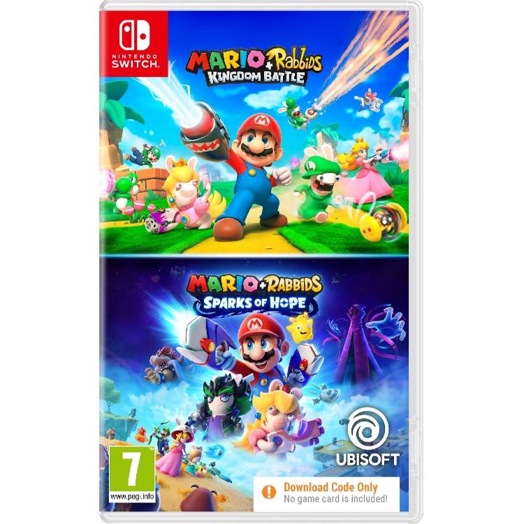 Mario + Rabbids Collection za Nintendo Switch združuje igri Mario + Rabbids Kingdom Battle in Mario + Rabbids Sparks of Hope v enem paketu.