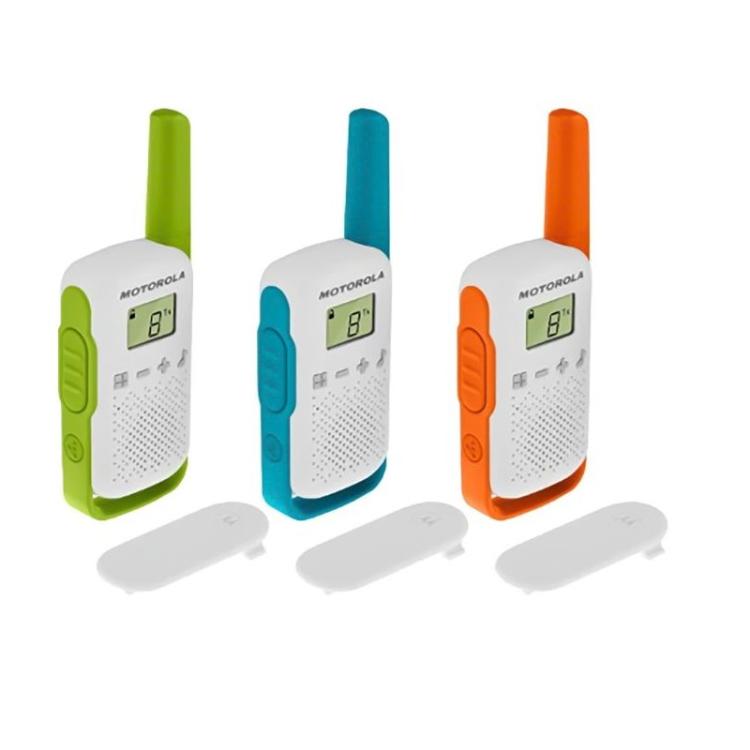 Triple Walkie Talkie Set 3-ih radijskih postaj Motorola TLKR T42_5