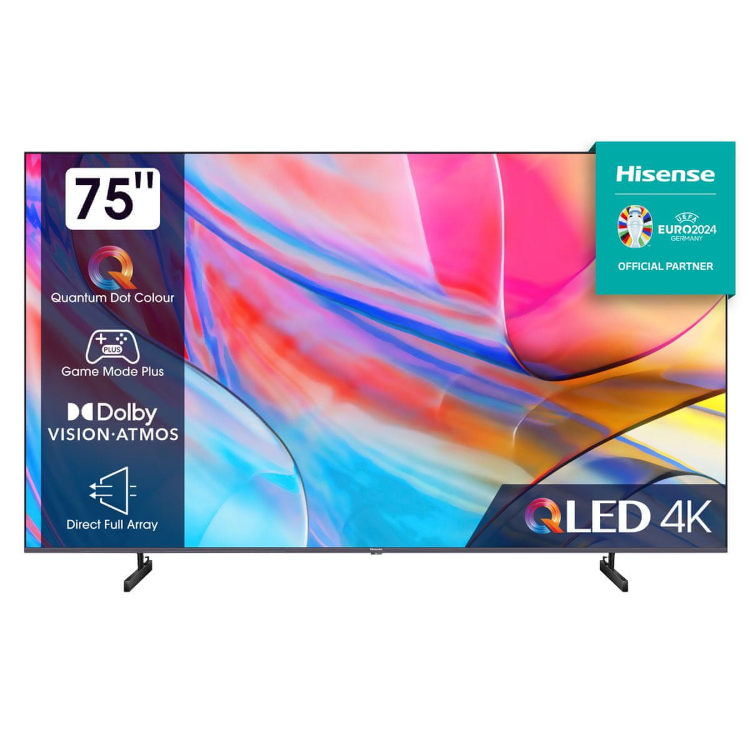 Televizor Hisense 75A7KQ, 4K Ultra HD, QLED, Smart TV, diagonala 189 cm