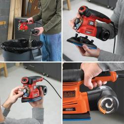 Vibracijski brusilnik Black+Decker KA280LKA, 220 W, v kovčku