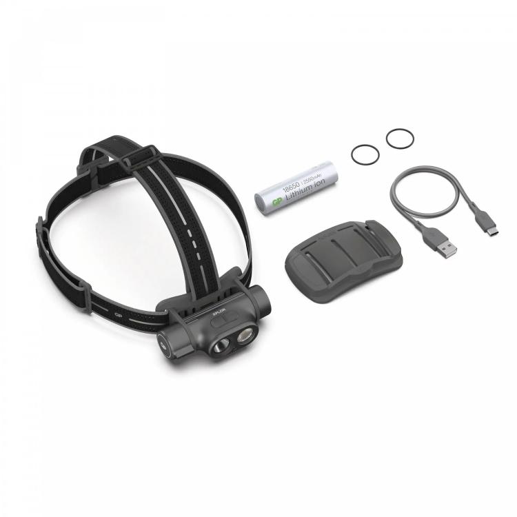 Naglavna LED svetilka GP PHR19, 1200 lm