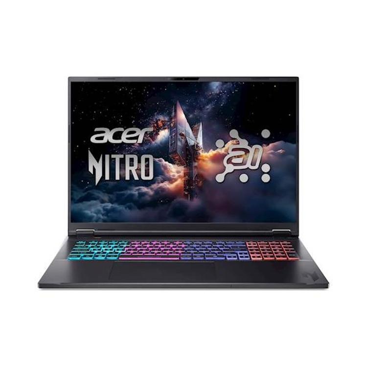 Acer Nitro 18 AI AN18-61-R7RF, 18" WQXGA IPS 165Hz, Ryzen 9 365, RTX 5070 Ti, RGB osvetlitev.