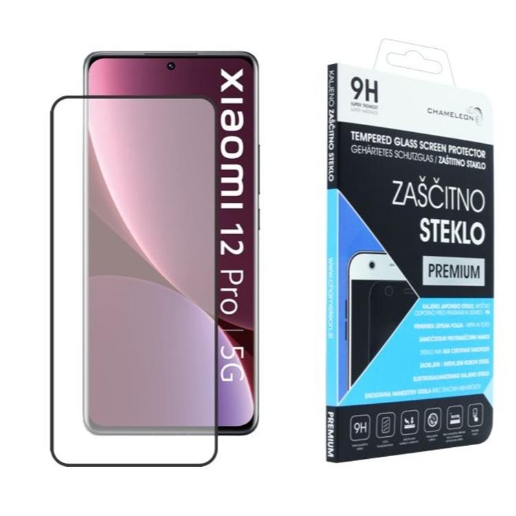 Zaščitno steklo Premium (0,33) za Xiaomi 12 Pro - case friendly - črno