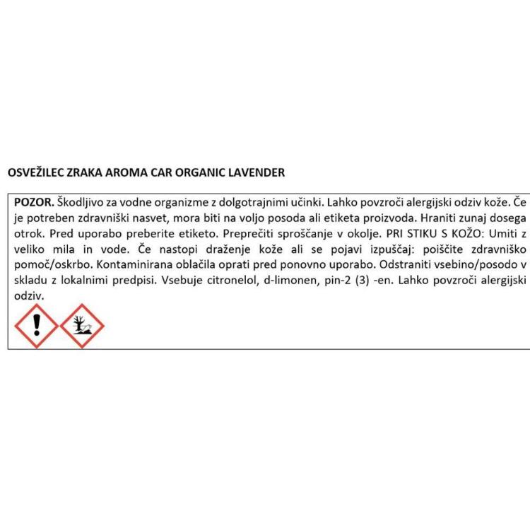 Osvežilec zraka Aroma Car, Organic Lavender_2