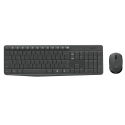 Brezžična tipkovnica Logitech MK235 + miška, črna
