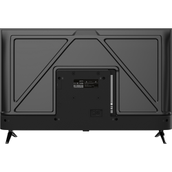 Zadnja stran televizorja Blaupunkt 32", črno ohišje z geometrijskim vzorcem, VESA nosilec in priključki.