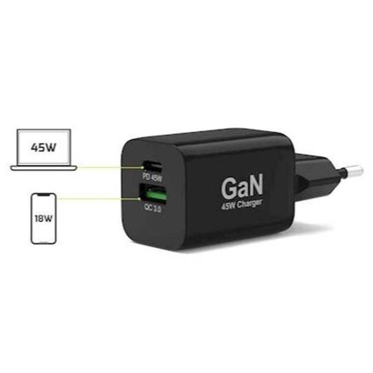 Napajalnik PORT GaN USB-C/USB-A, 45W