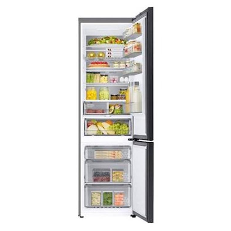 Hladilnik z zamrzovalnikom Samsung Bespoke RB38C7B5C22/EF Wi-Fi, 390 l, C, 203 cm, črna