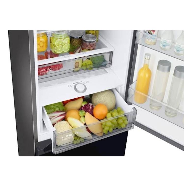Hladilnik z zamrzovalnikom Samsung Bespoke RB38C7B5C22/EF Wi-Fi, 390 l, C, 203 cm, črna