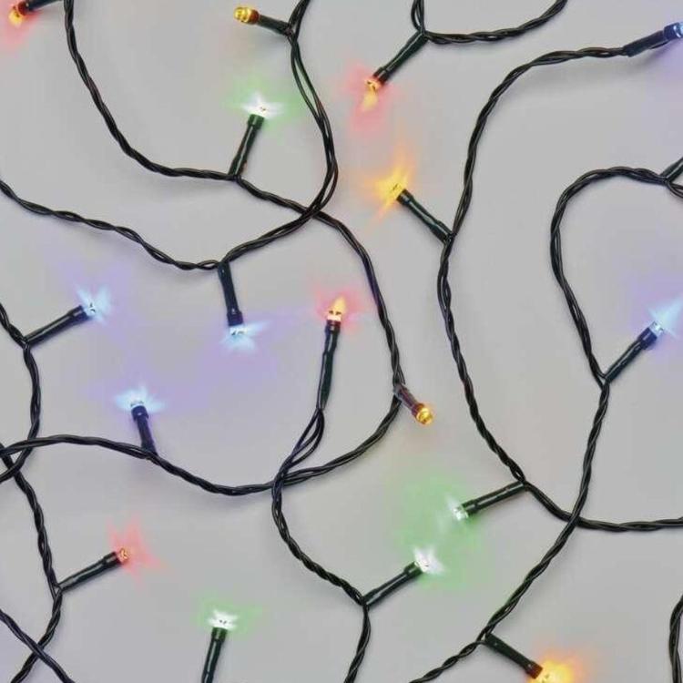 Božična veriga, 500 LED, 50 m, zunanja in notranja, večbarvna, programi