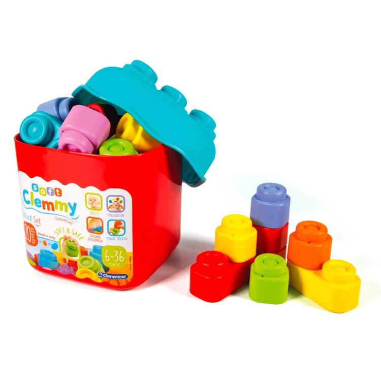 Set mehkih kock z vedrom Clemmy, 20 kos
