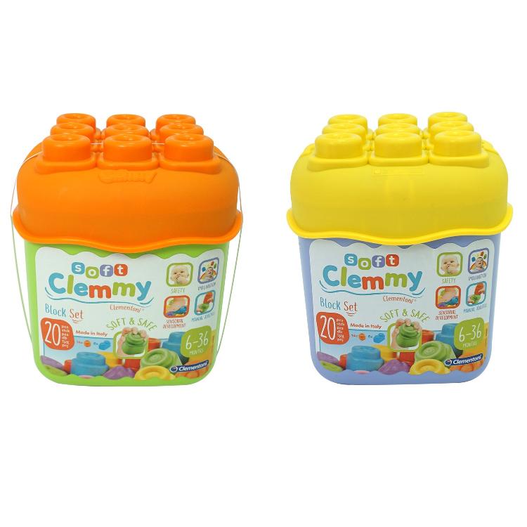 Set mehkih kock z vedrom Clemmy, 20 kos