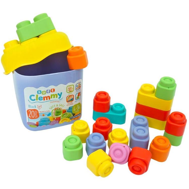 Set mehkih kock z vedrom Clemmy, 20 kos