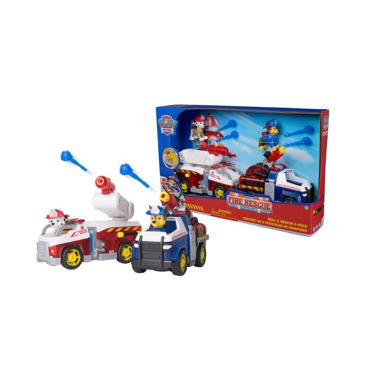 Komplet Tačke na patrulji Fire Rescue z vozili Marshall in Chase, izstrelki ter figuricami, za otroke 3+.