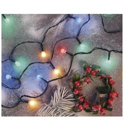 LED božična cherry veriga kroglice, 8 m, zunanja in notranja, večbarvna,