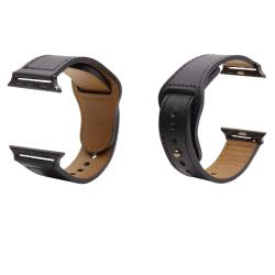 Usnjen pašček Chameleon Style za Apple Watch (42/44/45 mm), črn
