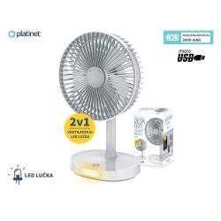 Namizni ventilator z LED lučko Platinet