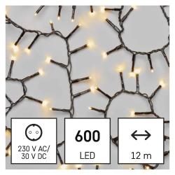 Božična veriga jež Emos, LED, 12 m, zunanja in notranja, topla bela