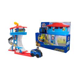 Igralni set Tačke na patrulji Lookout Tower z opazovalnim stolpom, vozilom Chase in drsno stezo, za otroke 3+.