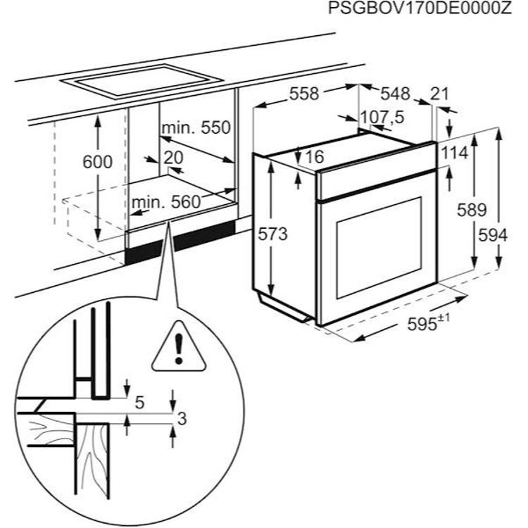 Vgradna pečica Electrolux EOC6P71X, piroliza + para