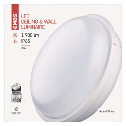 Nadometno LED svetilo Emos QARI, okroglo, 20W, nevtralno bela