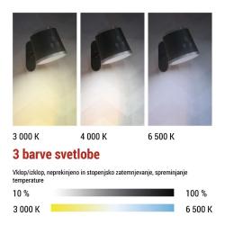 Namizna LED svetilka Emos ABBIE, polnilna, črna