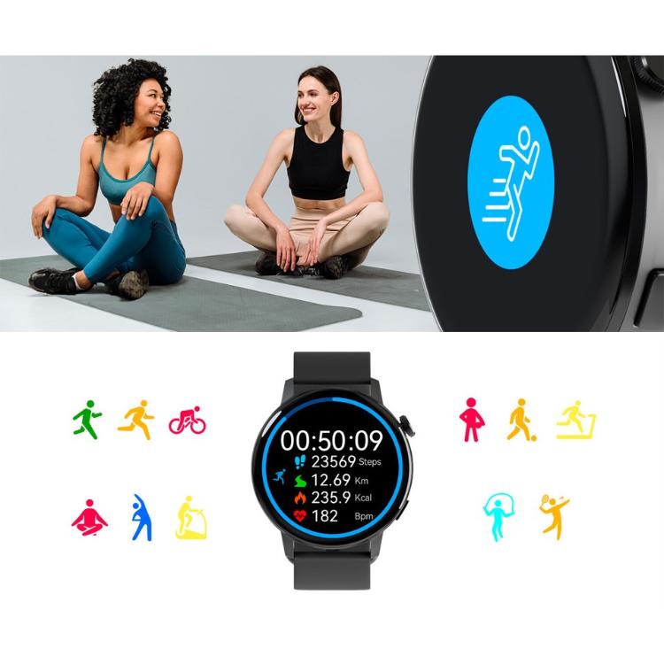 Pametna ura Forever ForeVive 4 SB-350, 1.32", IP67, Android + iOS, črna