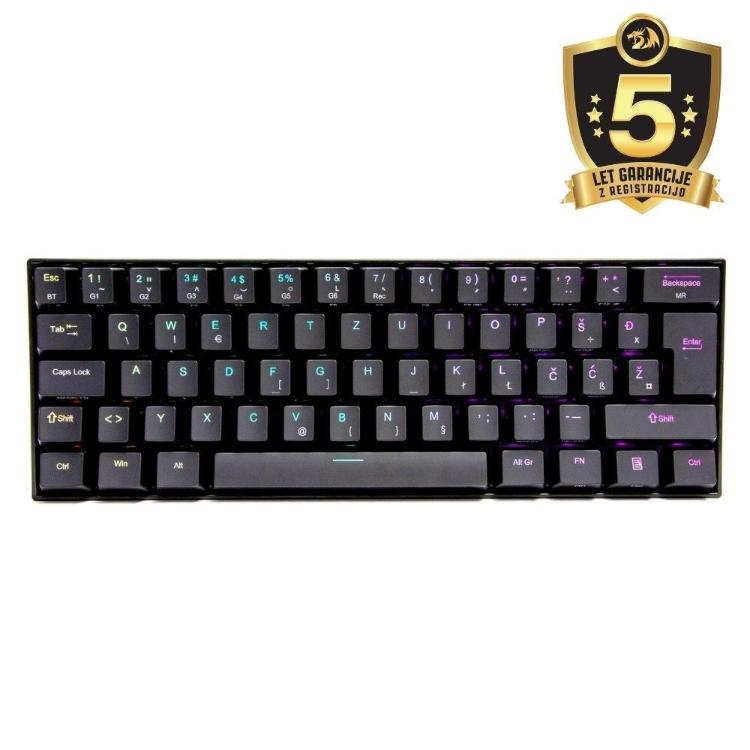 Mehanska tipkovnica Redragon Draconic K530, RGB, šumniki, rjava