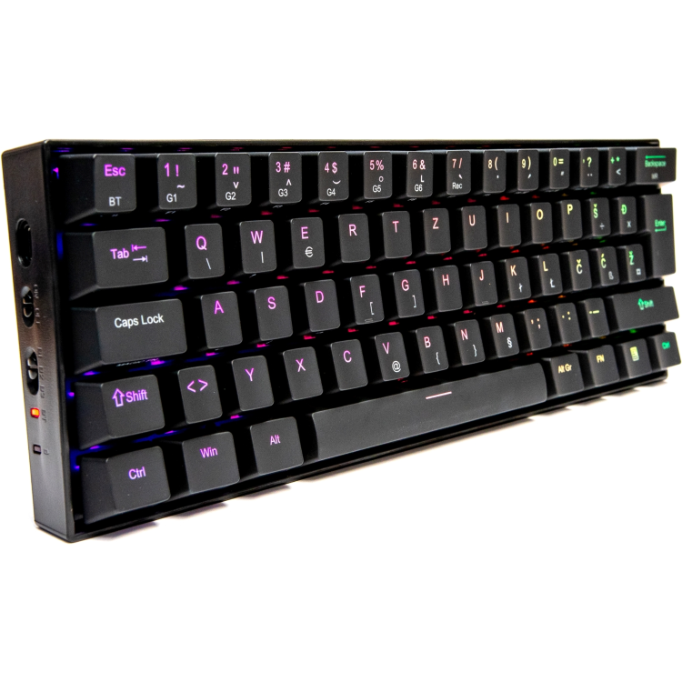 Brezžična tipkovnica Redragon Draconic K530, mehanska, RGB, šumniki, rjava stikala