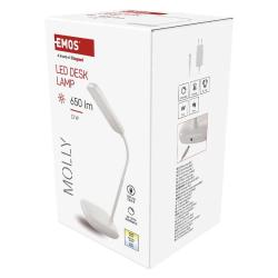 Namizna LED svetilka Emos MOLLY, bela