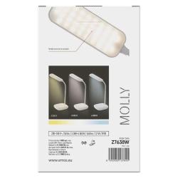 Namizna LED svetilka Emos MOLLY, bela