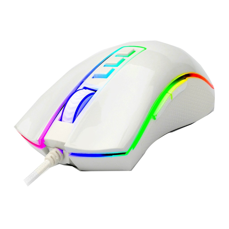 Miška Redragon Cobra M711W, gaming, bela