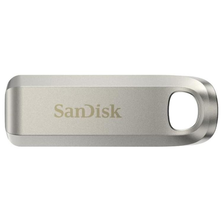 USB-C ključ SanDisk Ultra Luxe 128 GB, 3.2 Gen1, 400 MB/s, srebrna