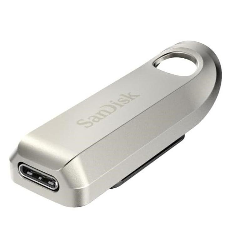 USB-C ključ SanDisk Ultra Luxe 128 GB, 3.2 Gen1, 400 MB/s, srebrna