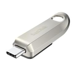 USB-C ključ SanDisk Ultra Luxe 128 GB, 3.2 Gen1, 400 MB/s, srebrna