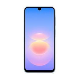 Sprednji pogled Samsung Galaxy A18 LTE z velikim zaslonom, tankimi robovi in zarezo za kamero.