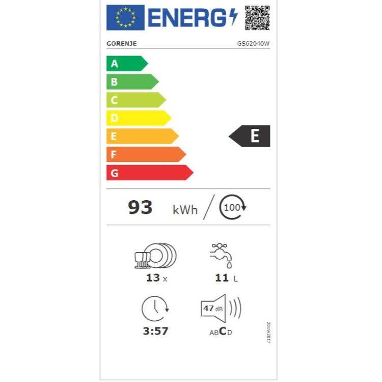 Prostostoječi pomivalni stroj Gorenje GS62040W-4