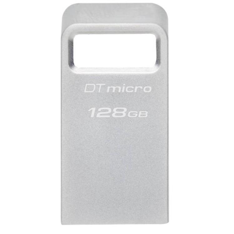 USB ključ Kingston 128GB DT Micro, 3.1, srebrn, kovinski, micro format, 3.2