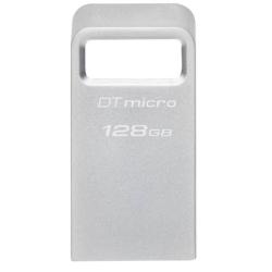 USB ključ Kingston 128GB DT Micro, 3.1, srebrn, kovinski, micro format, 3.2
