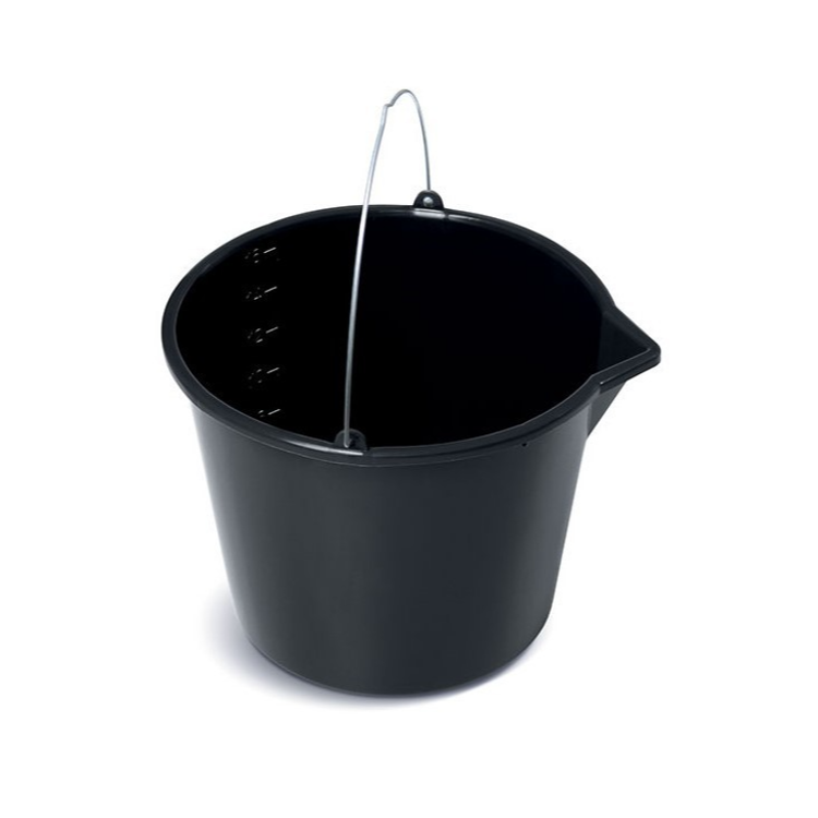 Vedro PVC z izlivom fi31xV24 cm, 12 l, črno