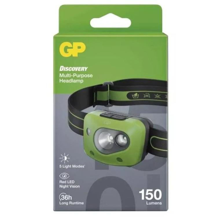 Naglavna LED svetilka GP CH43, 150 lm