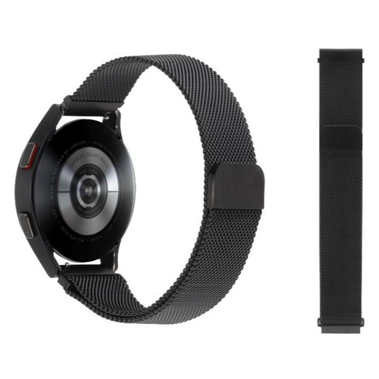 Kovinski magnetni pašček za uro 18mm, črn, za pametno uro
