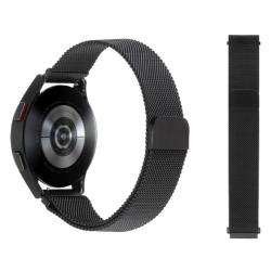 Kovinski magnetni pašček za uro 18mm, črn, za pametno uro
