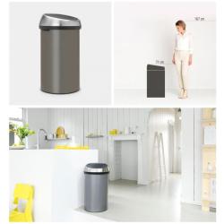 Koš za smeti Brabantia 402463 platina, na dotik