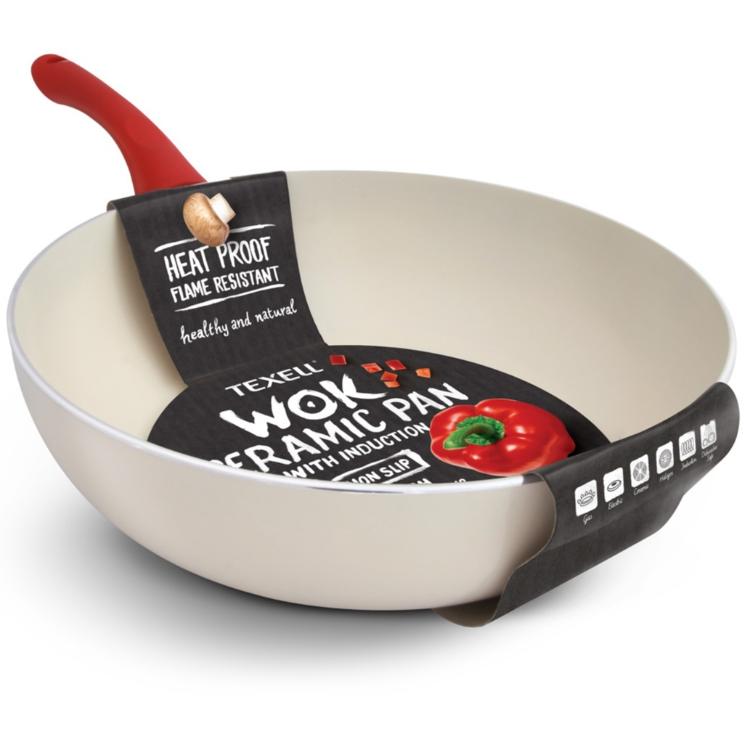 Wok ponev TEXELL Ceramic Pan TPC-W28, 28 cm
