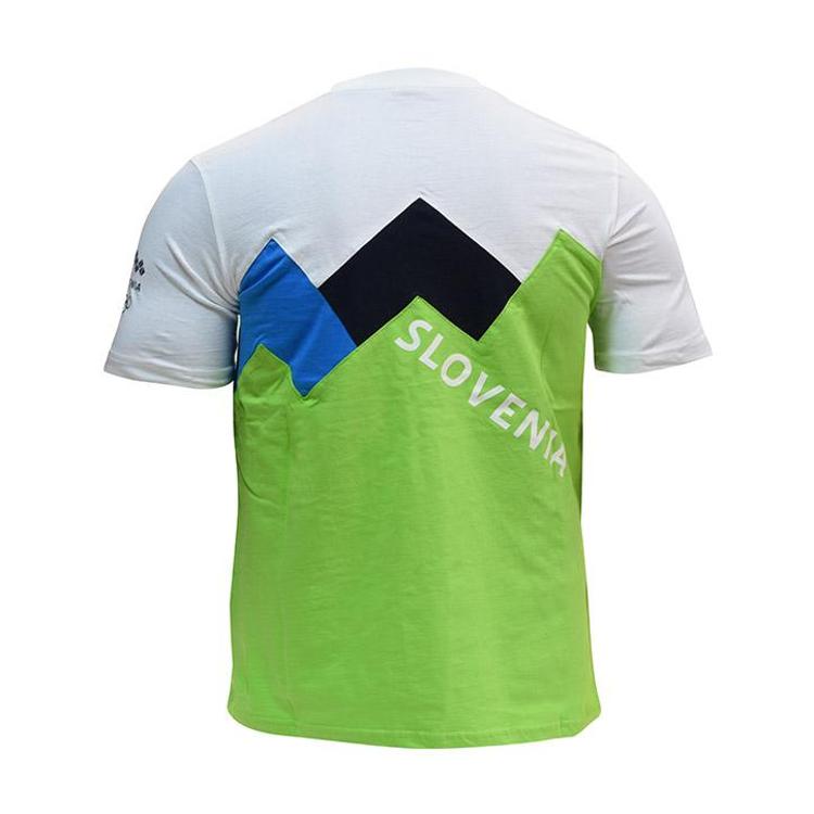 Otroška navijaška majica Peak SLK-31P, zeleno-bela, velikost 2XS / 140 cm